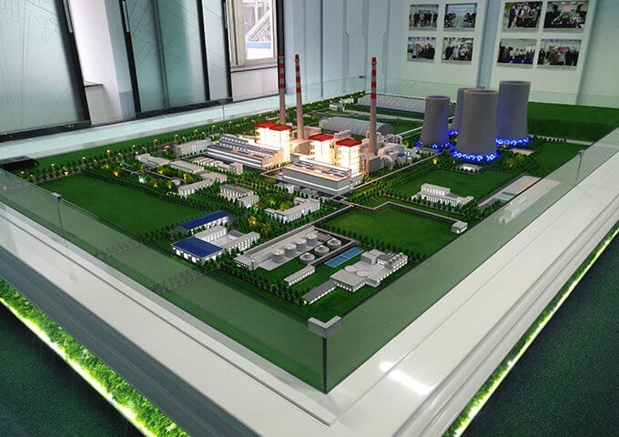 山東淄博華電熱電廠模型